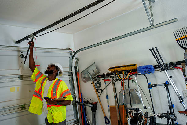 Professional Garage Door Panel Replacement technician working in Hagerstown, IN